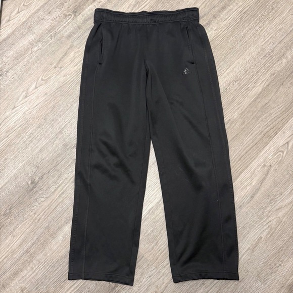 adidas Other - Adidas Climawarm Mens Black Fleece Lined Athletic Track Pants Size Large